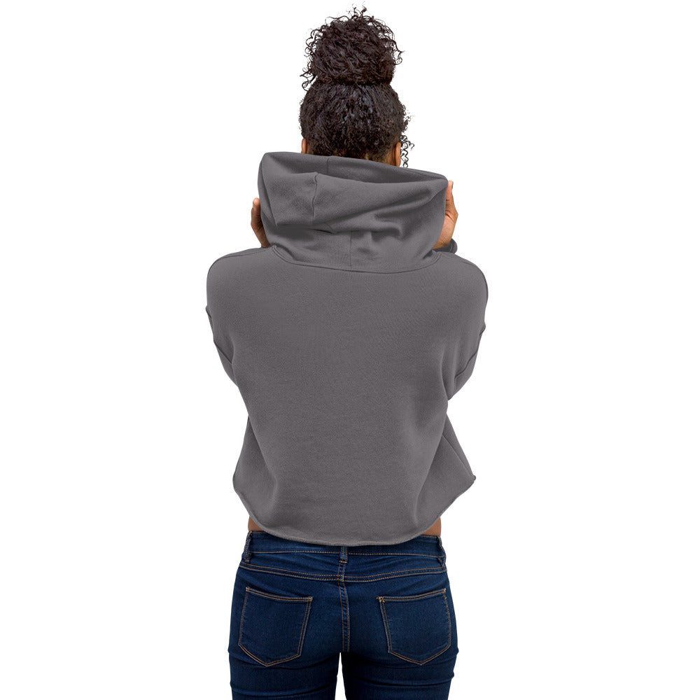 Trapani World Embroidered Crop Hoodie